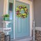 2 Pcs Summer Door Wreaths for Front Door – 22'' Artificial Yellow and Purple Pansy Wildflower Wreaths for Indoor and Outdoor Home Decor